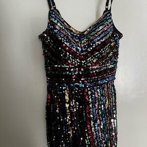 Multicolor Sequin Romper
